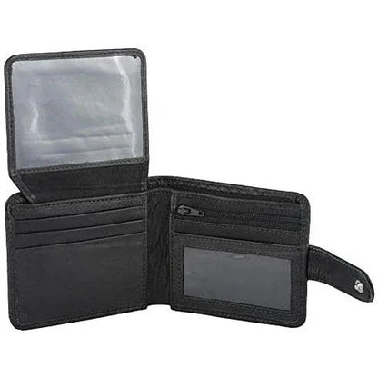 Leather Wallet RFID Trifold Genuine Men's Wallet with Gift Box