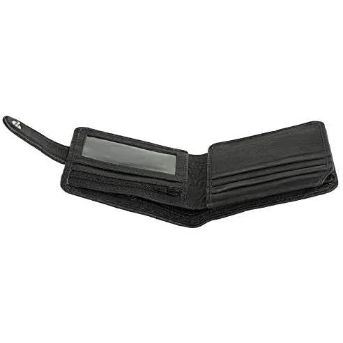 leather wallet rfid trifold genuine men's wallet with gift box