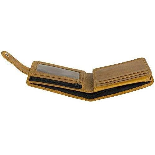 leather wallet rfid trifold genuine men's wallet with gift box