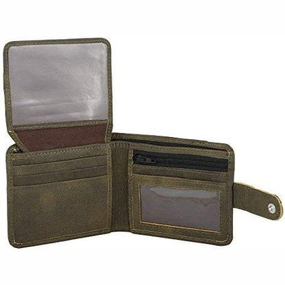 Leather Wallet RFID Trifold Genuine Men's Wallet with Gift Box