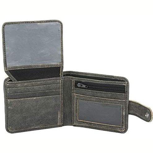 leather wallet rfid trifold genuine men's wallet with gift box