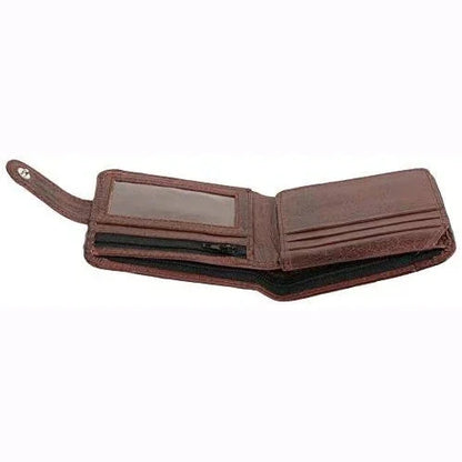 Leather Wallet RFID Trifold Genuine Men's Wallet with Gift Box