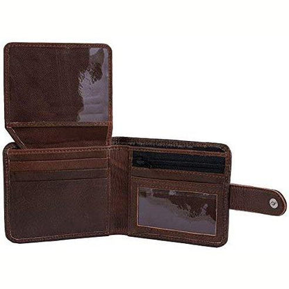 Leather Wallet RFID Trifold Genuine Men's Wallet with Gift Box