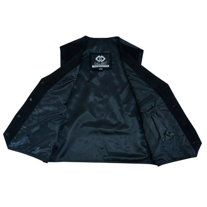 Coat Button Classic Leather Men Vest for Motorcycle and Casual Wear