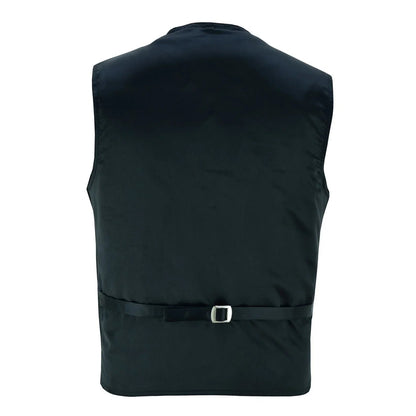 Coat Button Classic Leather Men Vest for Motorcycle and Casual Wear