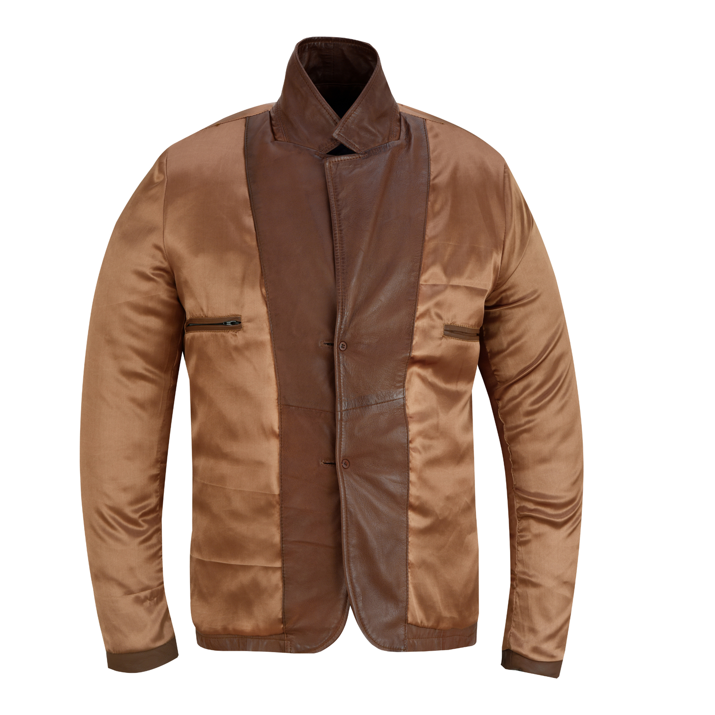 men blazer leather – classic 2 button genuine leather blazer jacket