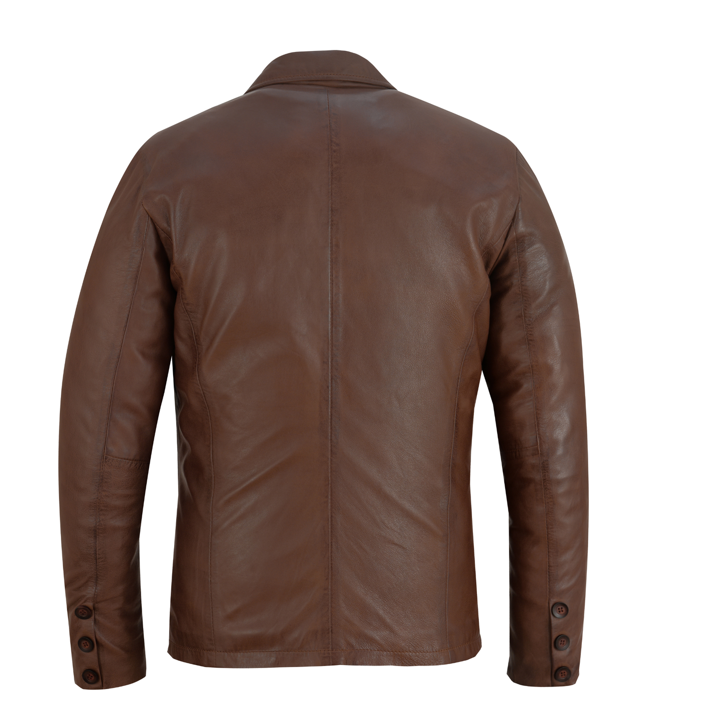 men blazer leather – classic 2 button genuine leather blazer jacket