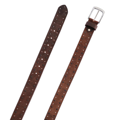 Men's Belts Genuine Leather Crazy Rivets Casual Belt