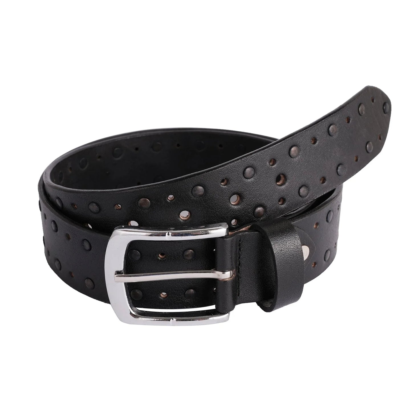 men's belts genuine leather crazy rivets casual belt