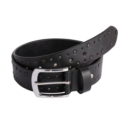 Men's Belts Genuine Leather Crazy Rivets Casual Belt
