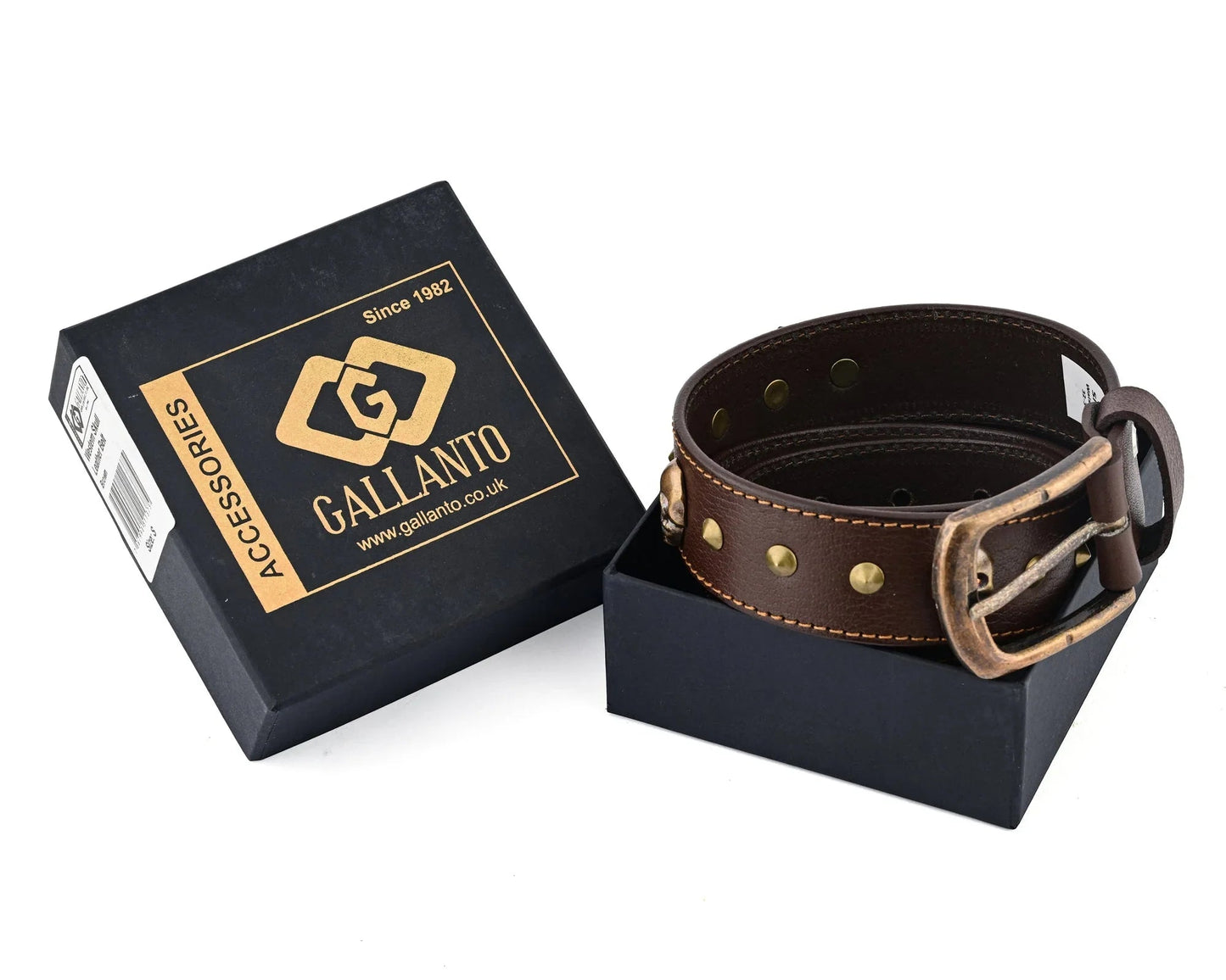 men's belts genuine leather westren skull style belt