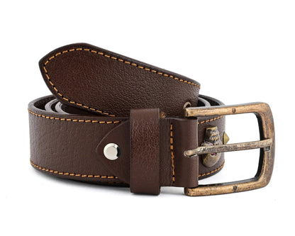 Men's Belts Genuine Leather Westren Skull Style Belt