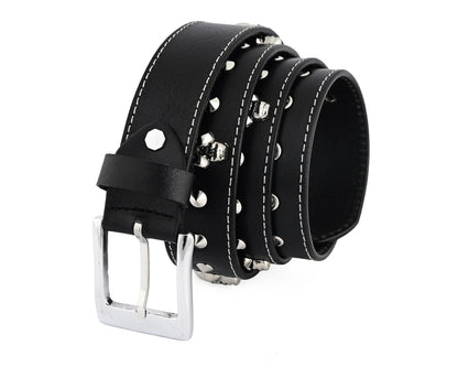 Men's Belts Genuine Leather Westren Skull Style Belt