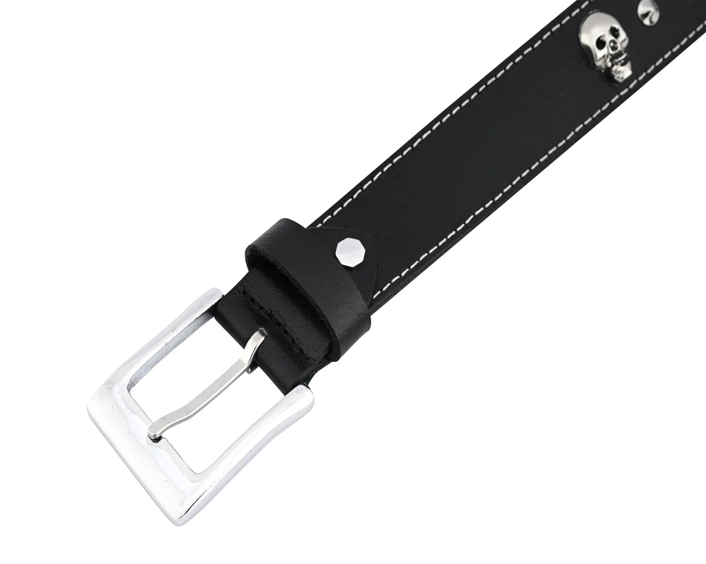 men's belts genuine leather westren skull style belt