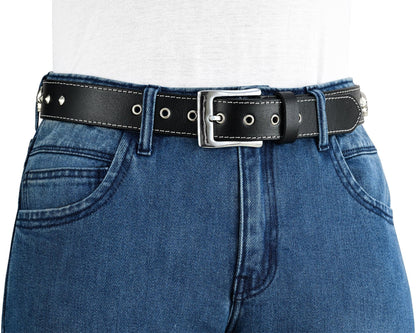 Men's Belts Genuine Leather Westren Skull Style Belt