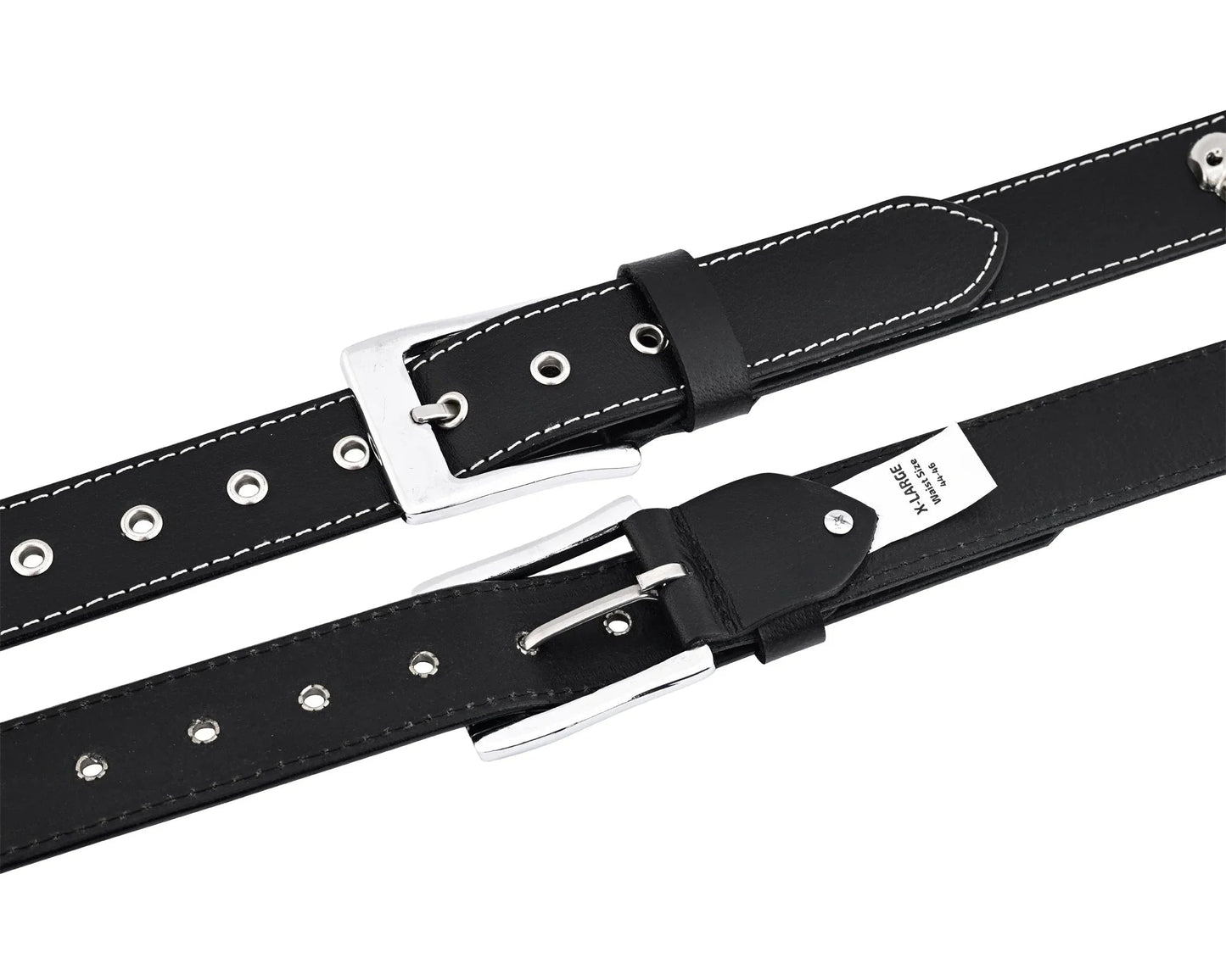 men's belts genuine leather westren skull style belt