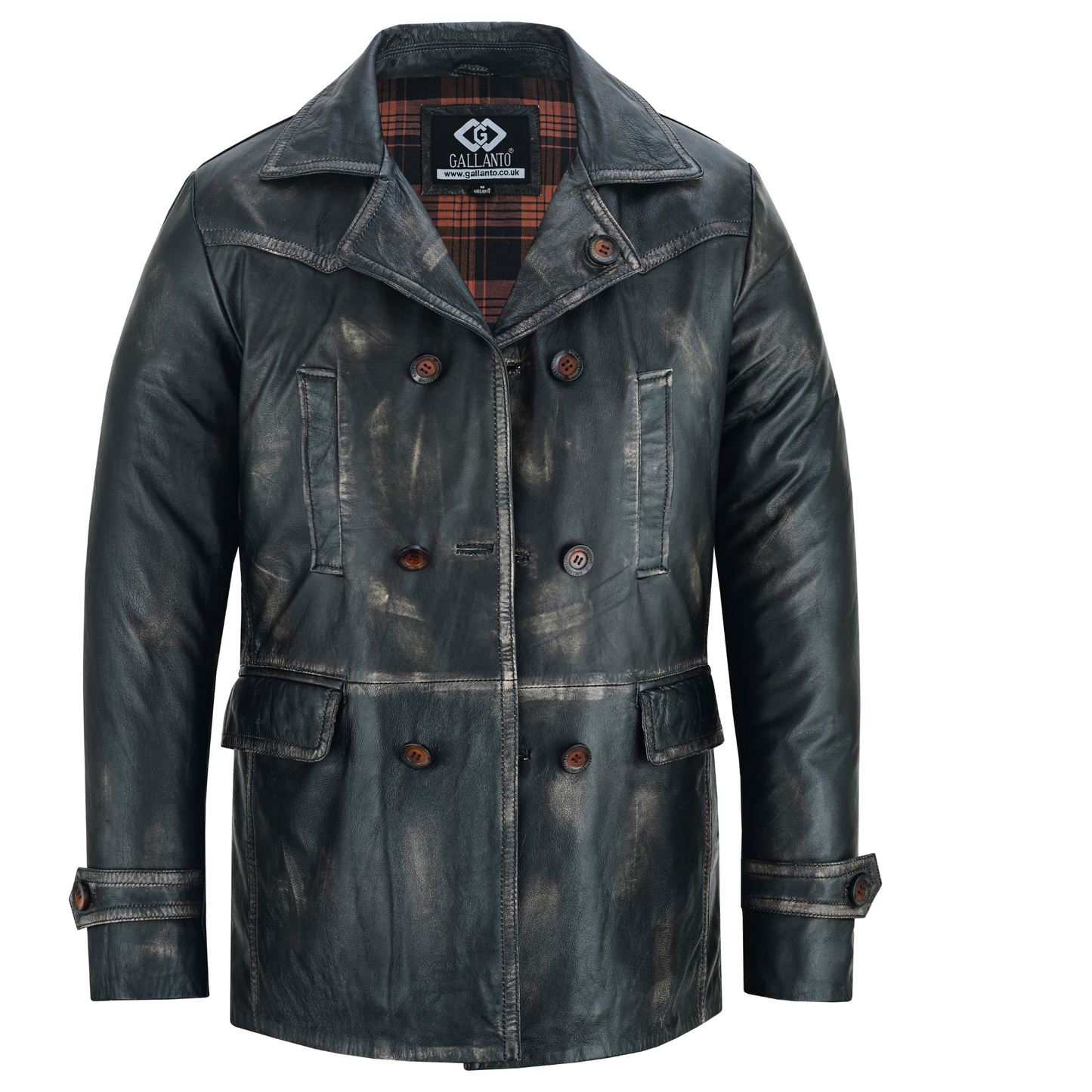 men's double breasted dr. who kriegsmarine leather blazer jacket