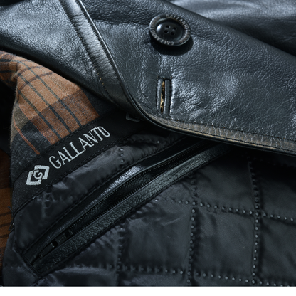 Men's Double Breasted Dr. Who Kriegsmarine Leather Blazer Jacket