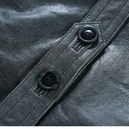 Men's Double Breasted Dr. Who Kriegsmarine Leather Blazer Jacket