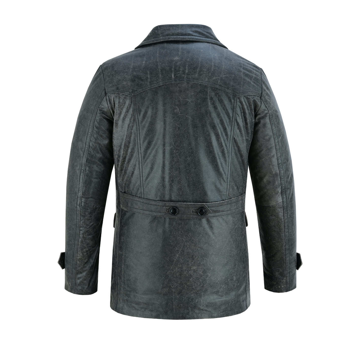 men's double breasted dr. who kriegsmarine leather blazer jacket