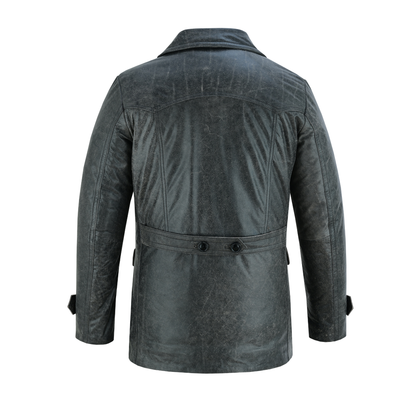 Men's Double Breasted Dr. Who Kriegsmarine Leather Blazer Jacket