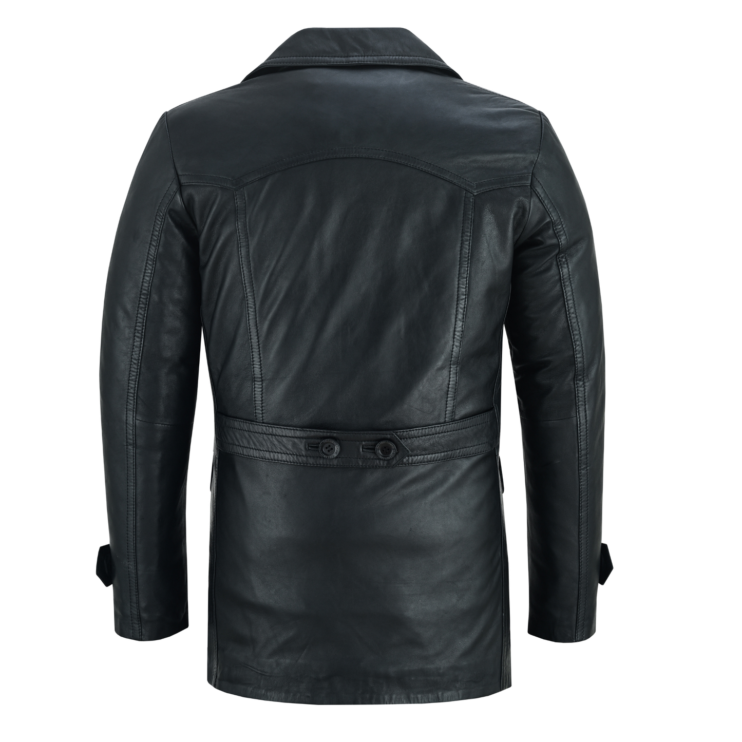men's double breasted dr. who kriegsmarine leather blazer jacket