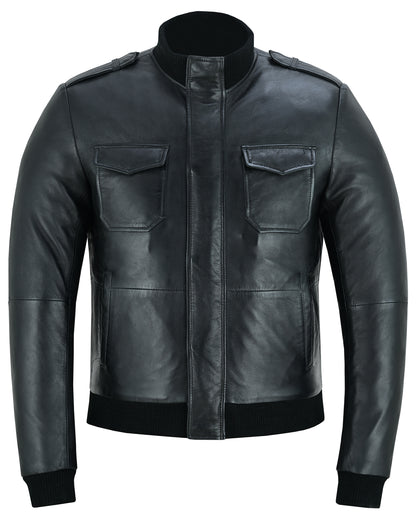 Bristol Leather Bomber Jacket for Men Premium Cowhide Leather