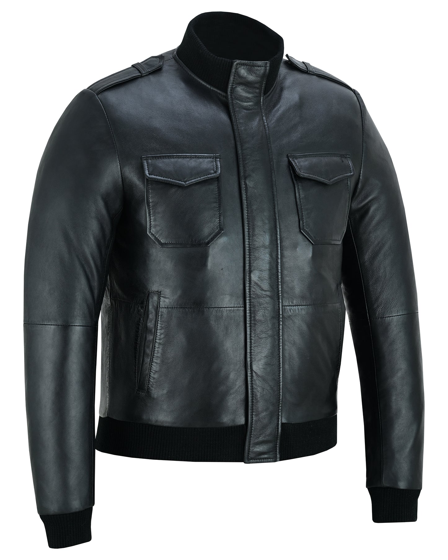 bristol leather bomber jacket for men premium cowhide leather