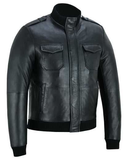 Bristol Leather Bomber Jacket for Men Premium Cowhide Leather