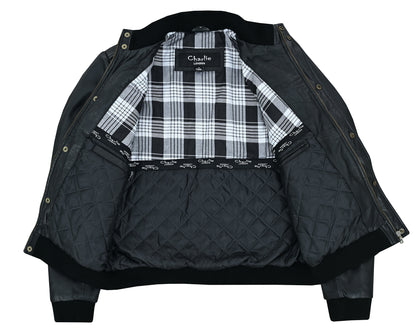 Bristol Leather Bomber Jacket for Men Premium Cowhide Leather