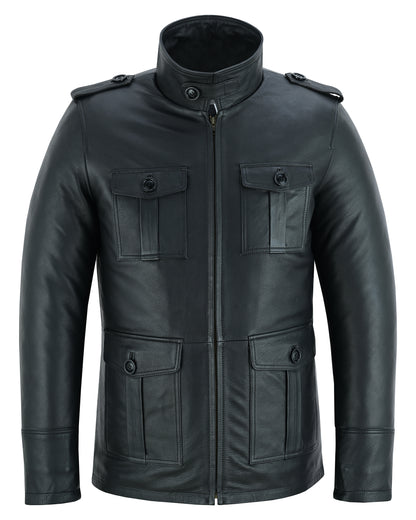 Aberdeen Men's Leather Smart Casual Coat