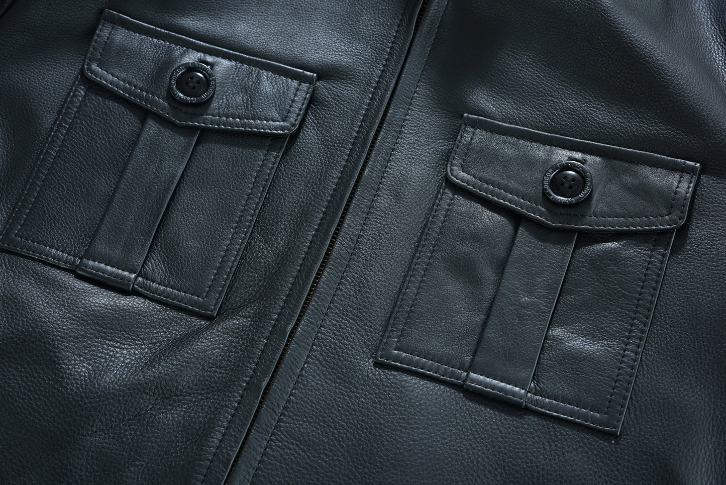 aberdeen men's leather smart casual coat