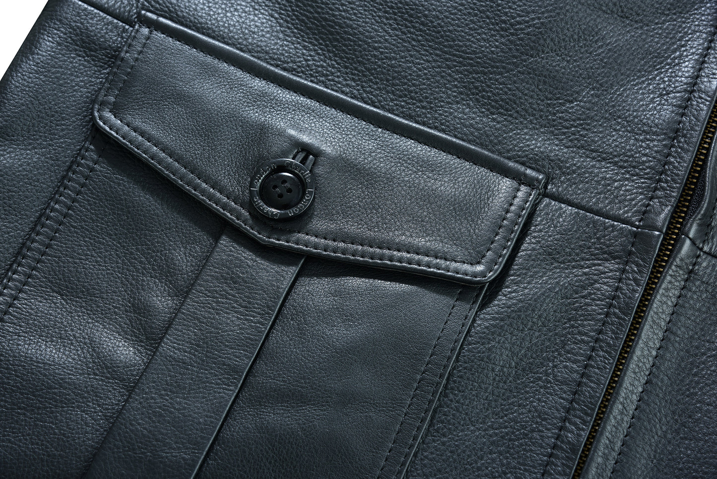 aberdeen men's leather smart casual coat
