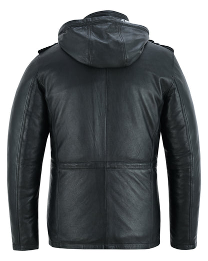 Parka Men's  Leather Coats and Jackets In Premium Cowhide Leather