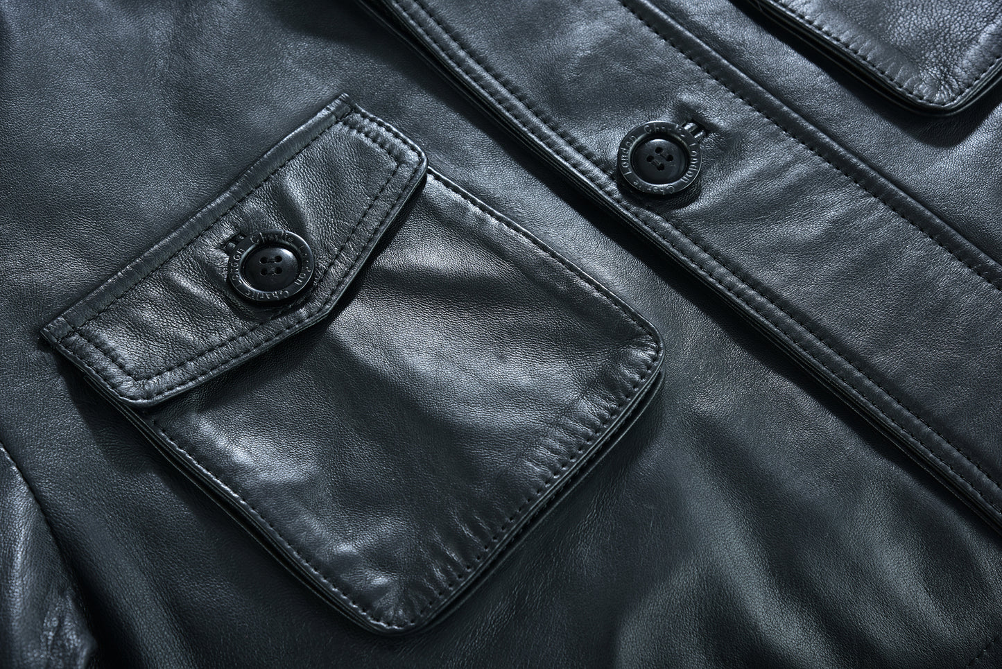 parka men's  leather coats and jackets in premium cowhide leather