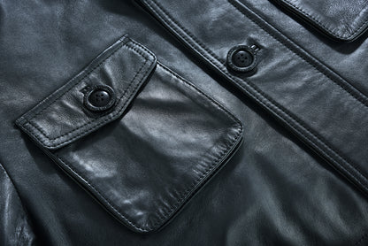 Parka Men's  Leather Coats and Jackets In Premium Cowhide Leather