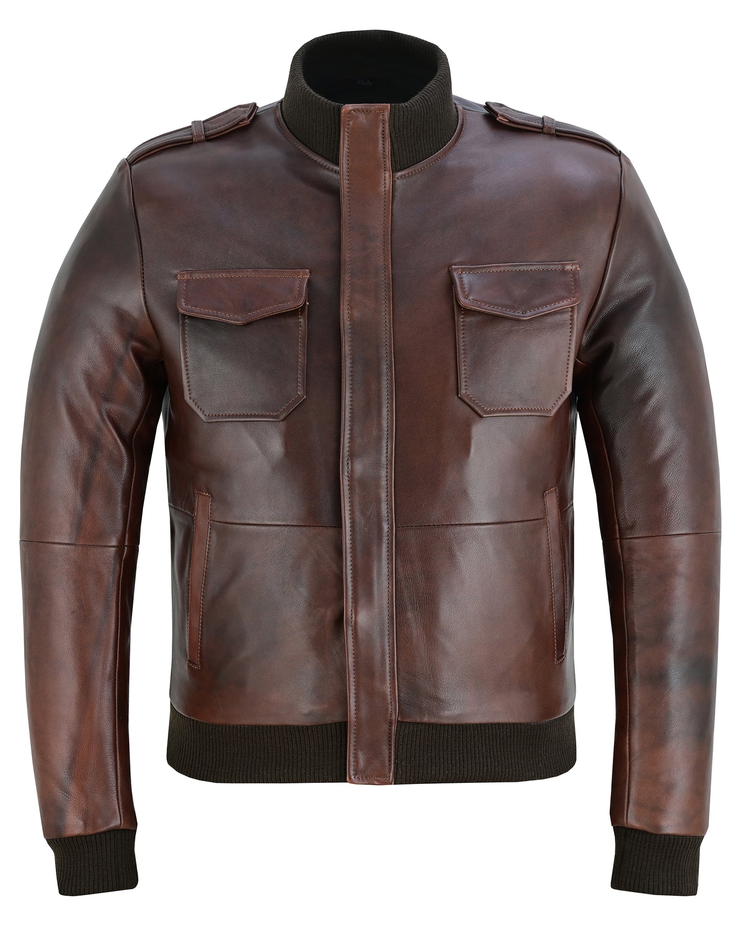 bristol leather bomber jacket for men premium cowhide leather