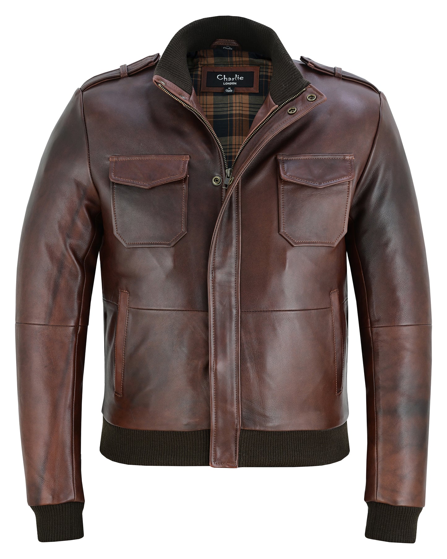 bristol leather bomber jacket for men premium cowhide leather