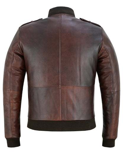 Bristol Leather Bomber Jacket for Men Premium Cowhide Leather