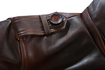Parka Men's  Leather Coats and Jackets In Premium Cowhide Leather