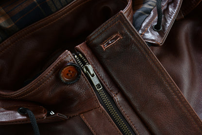 Parka Men's  Leather Coats and Jackets In Premium Cowhide Leather