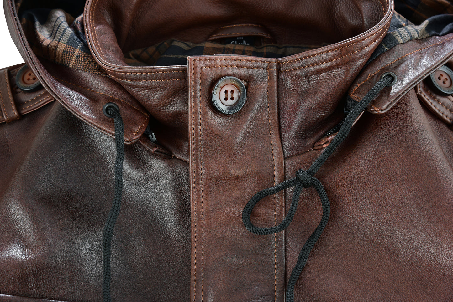 parka men's  leather coats and jackets in premium cowhide leather
