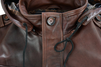 Parka Men's  Leather Coats and Jackets In Premium Cowhide Leather