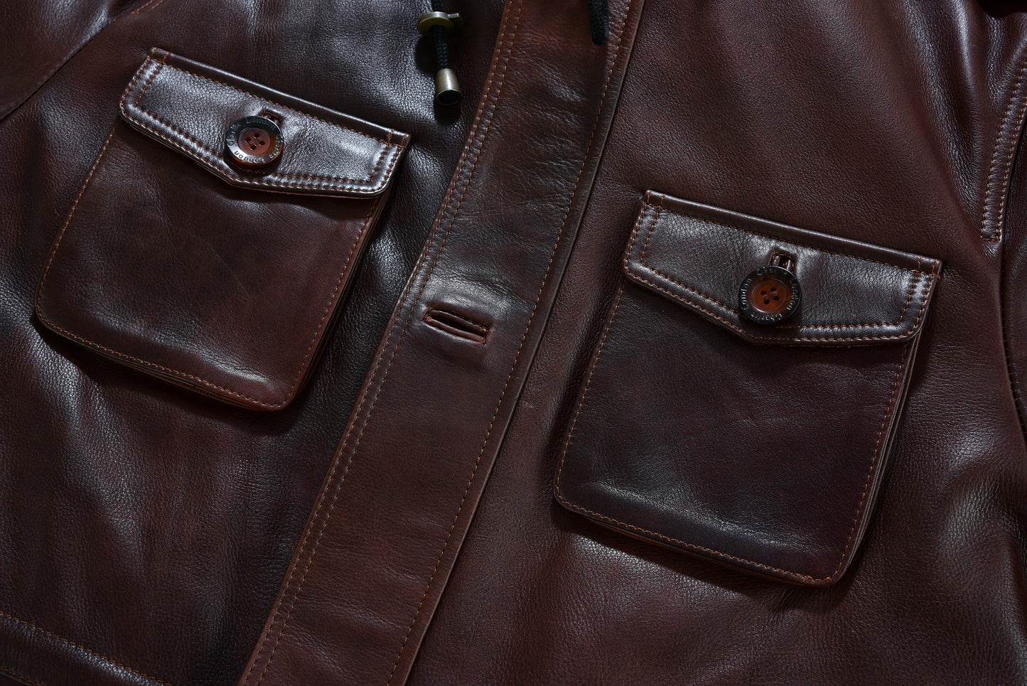 parka men's  leather coats and jackets in premium cowhide leather