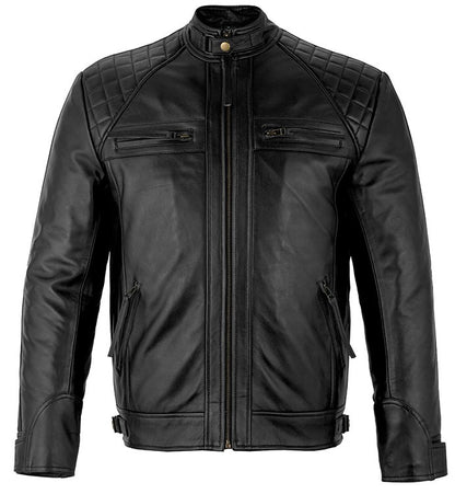 Mens Casual Smart Jackets – Diamond Leather Biker Jacket