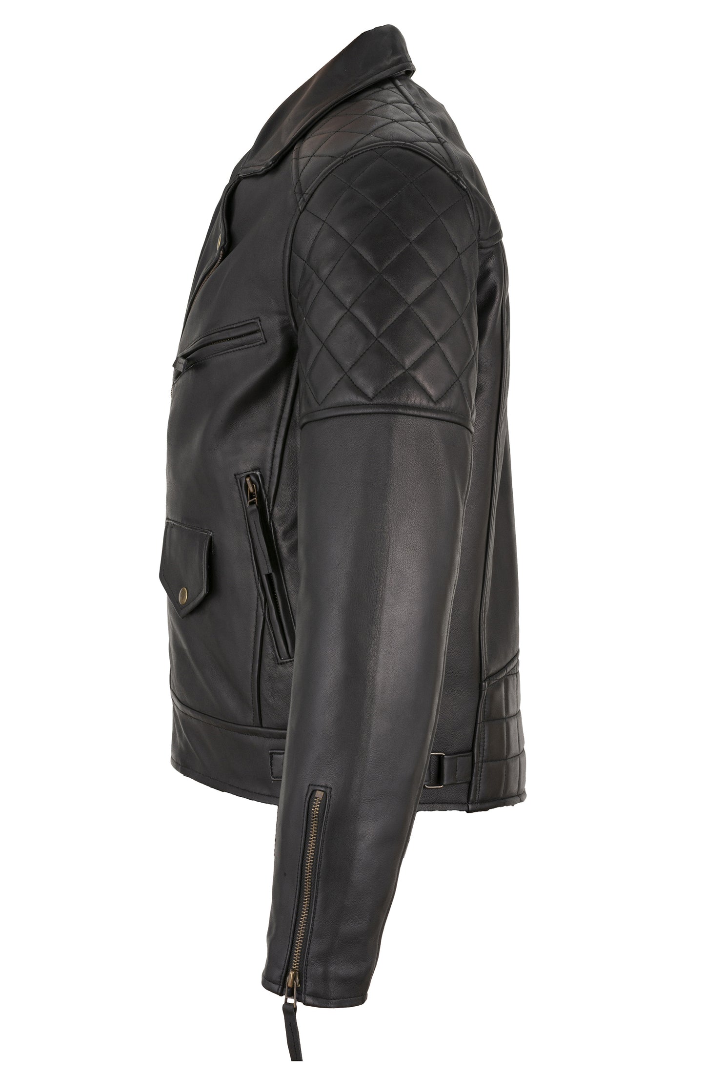 real leather jacket – ashwood diamond quilted biker jacket