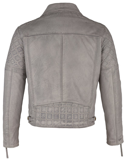 Real Leather Jacket – Ashwood Diamond Quilted Biker Jacket