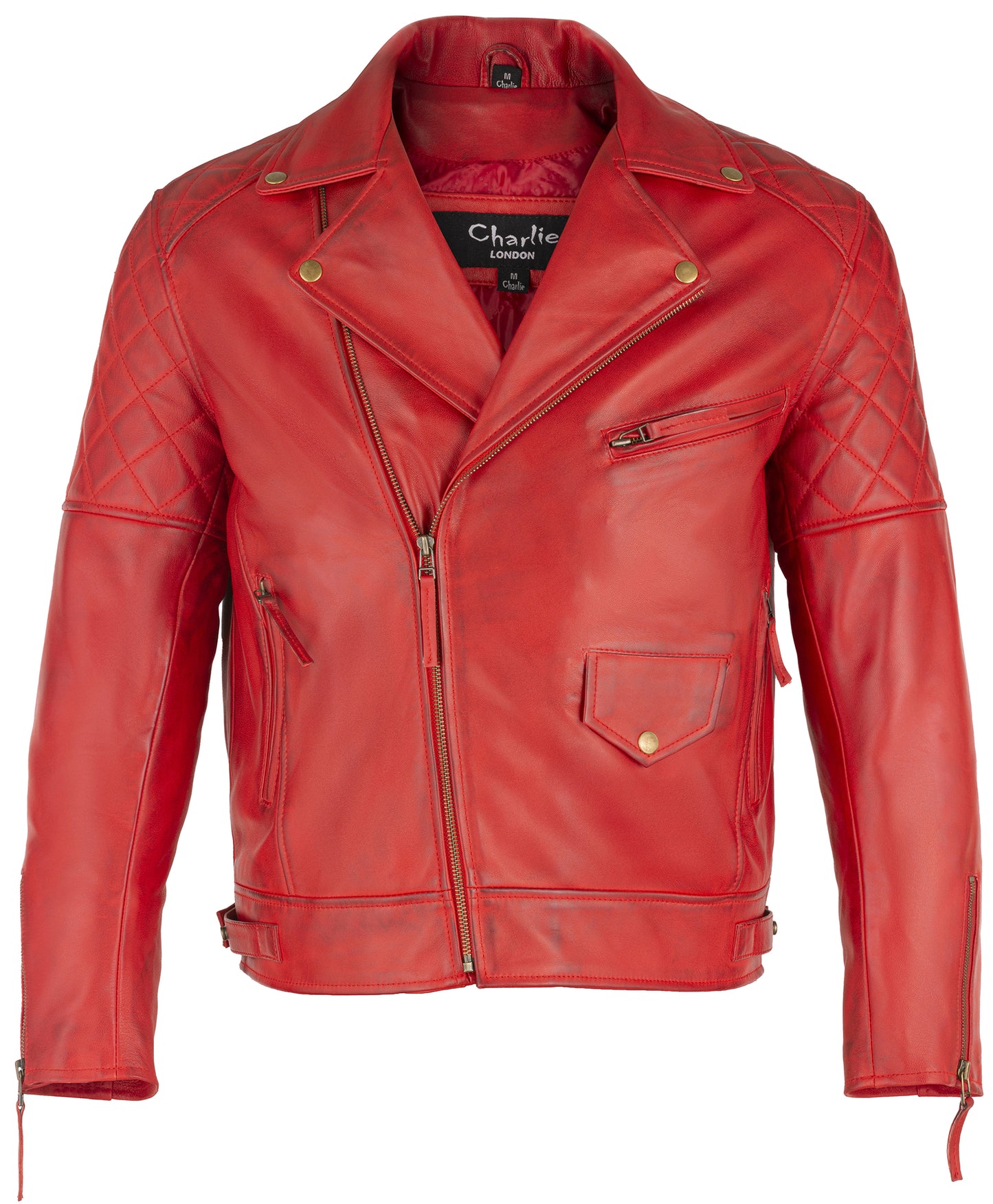 real leather jacket – ashwood diamond quilted biker jacket