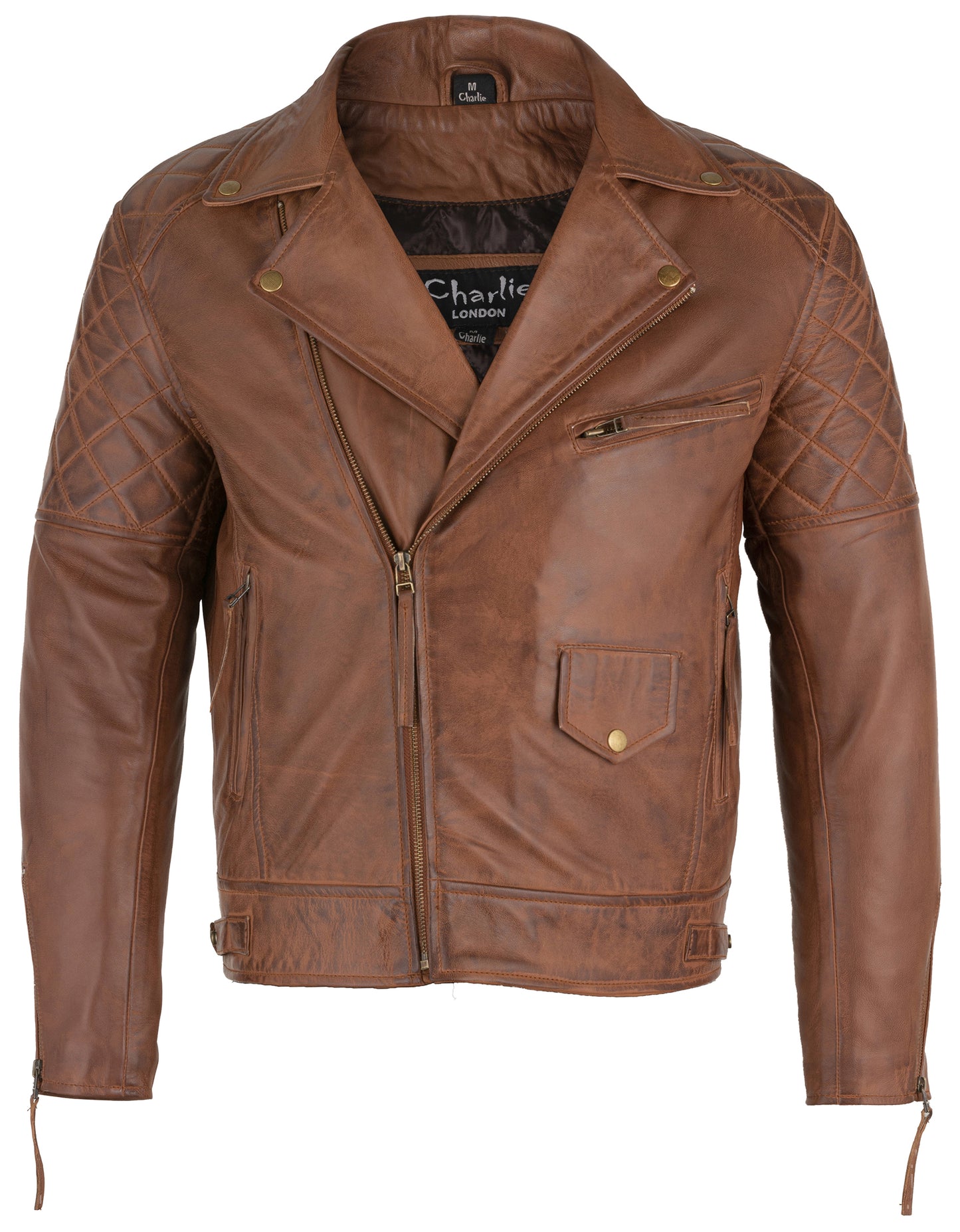 real leather jacket – ashwood diamond quilted biker jacket