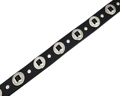 Mens Belts Genuine Leather Western Concho Biker Belt